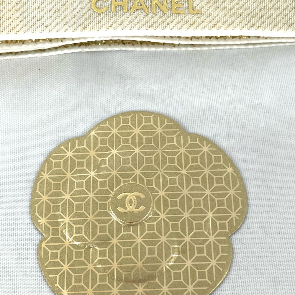 Chanel  camellia flower  gift bag gold sticker lot 2